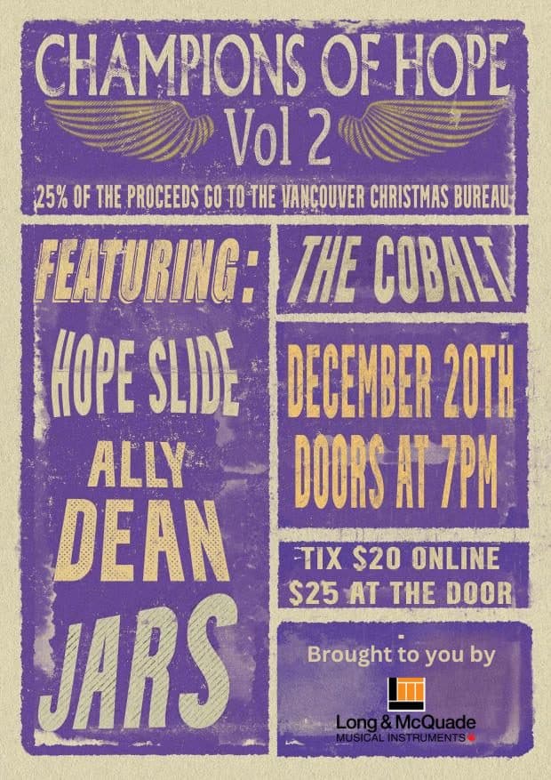 Champions of Hope Volume 2 poster for the Vancouver Christmas Bureau
